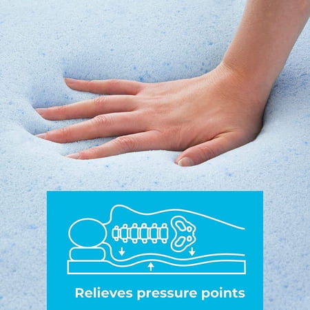 linenspa 3 inch gel infused memory foam mattress topper - queen size