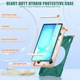 thumbnail image 3 of Premium Case for Samsung Galaxy Tab S10 FE+ 13.1-inch 2025 Model (SM-X620 / X66B)（Emerald green), 3 of 9
