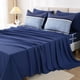 thumbnail image 4 of Juego de edredón WONGS BEDDING, tamaño queen, 7 piezas, azul marino, 4 of 9