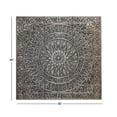 DecMode Silver Metal Scroll Wall Decor with Embossed Details