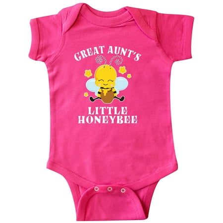 

Inktastic Cute Bee Great Aunt s Little Honeybee with Stars Gift Baby Boy or Baby Girl Bodysuit
