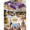 thumbnail image 5 of Purple Abstract Table Cloth, Modern Mottled Art Oil Painting Waterproof Tablecloth for Square Tables, Reusable Washable Fabric Table Cover for Restaurant Kitchen Dining Tables 54"x54", 5 of 6