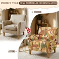 thumbnail image 5 of FKELYI Art Boho Print Armchair Slipcover Stretchable Couch Sofa Cover with Elastic Bottom Furniture Protector for Living Room Office Reception Reading Sofa, 5 of 7