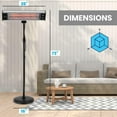 thumbnail image 2 of SereneLife Infrared Patio Heater, Electric Patio Heater for Indoor/Outdoor Use, (Black), 2 of 7