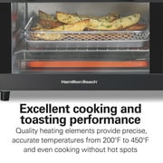Hamilton Beach Sure-Crisp Air Fryer Toaster Oven with 4 Slice Capacity, Fits 9 Pizza, Black