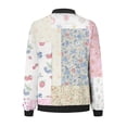 thumbnail image 5 of T-Shirt à Manches Courtes pour Femmes Liquidation Veste Mélangée pour Femmes Automne Mode Loisirs Carrée Fine Veste à Poches Blouse Manteau Haut de Baseball, 5 of 5