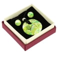 thumbnail image 2 of GlassOfVenice Murano Glass Venetian Reflections Round Necklace and Earrings Set - Green Silver, 2 of 11