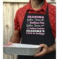 thumbnail image 4 of ThisWear Grandma's Love is Endless Funny Apron for Kitchen Two Pocket Apron Black, 4 of 7