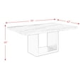 thumbnail image 4 of Picket House Furnishings Willow White Marble 5PC Dining Set with Gray Chairs, 4 of 5