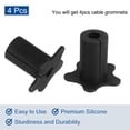 thumbnail image 3 of 4Pcs Cable Grommet for 5/8 Inch Wall Hole, Silicone Cable Routing Kit Wall Cable Pass Through Accessories(Black), 3 of 6