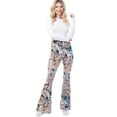 thumbnail image 5 of MixMatchy Women's Stylish Elastic Band High Waist Floral Print Comfy Flare Leggings, 5 of 5