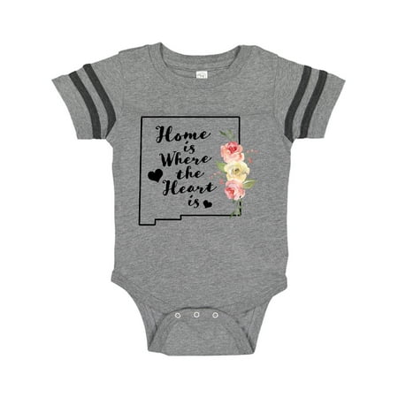 

Inktastic New Mexico Home is Where the Heart is with Watercolor Floral Gift Baby Boy or Baby Girl Bodysuit