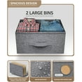 thumbnail image 5 of Sorbus 2-Drawer Classic Nightstand: Bedside Table with Steel Frame, Wood Top, Fabric Bins, 5 of 11
