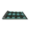 thumbnail image 2 of Ahgly Company Indoor Round Abstract Light Blue Modern Area Rugs, 3' Round, 2 of 4
