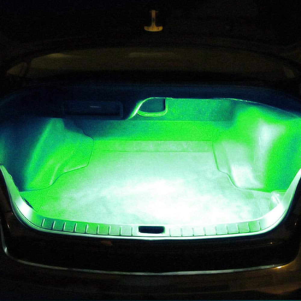 18-SMD-5050 LED Strip Light For Car Trunk Cargo Area or Interior Illumination 1 iJDMTOY Emerald Green 