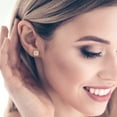 thumbnail image 5 of 14K Solid Gold Screw Back Stud Earrings for Women | 1.73 cttw Princess Cut Yellow Moissanite | White/Rose Gold, 5 of 5