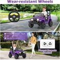 thumbnail image 3 of OLAKIDS Ride on Truck, 12V Battery Powered Electric Vehicle for Kids with Remote Control, Bluetooth, Power Display, LED Lights, Music Player, Ride on Toy for 3+ Boys Girls, 3 of 9