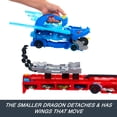 thumbnail image 6 of Hot Wheels City Hot Wheels Ultimate Dual Dragon Transporter & 2 1:64 Scale Toy Cars, 6 of 8