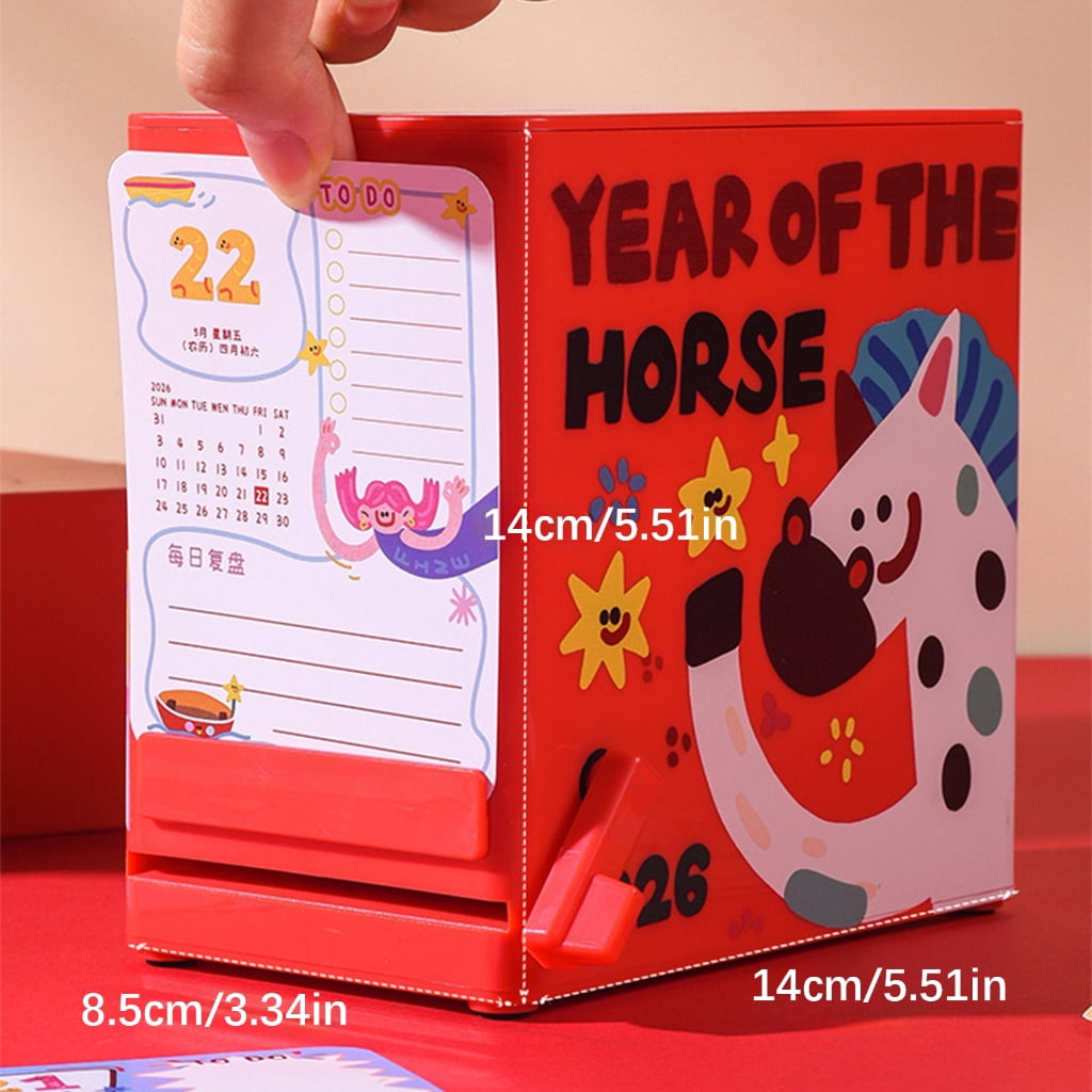 7829 2026 Efficient Time Management Stand Up Desk Calendar Planner For Daily Goal Achievement And Auto Discipline Progress