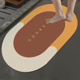 thumbnail image 2 of 40x60cm Non Slip Bath Mat Quick Strong Absorbent Bath Mat Drying Bath Rugs Thick for Doorway Bathroom Oval B, 2 of 9