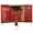 Red, variant on Genuine Leather Keychain Key Holder Ring with 6 Hooks Snap Closure