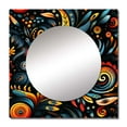 thumbnail image 2 of Designart "Tribalmagination II" Abstract Square Mirror For Wall Decor - Large Blue Square Printed Wall Mirror Art - Square Modern Mirror - Wall Mounted Square Large Mirror, 2 of 5