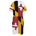 thumbnail image 4 of Vestido de noche con bolsillos sueltos y bandera de Maryland, vestido de verano para mujer 2025, traje de verano para mujer, 4 of 6