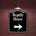 thumbnail image 2 of Reptile House Zoo Right Arrow BLACK Aluminum Composite Sign, 8.5"x10", 2 of 10