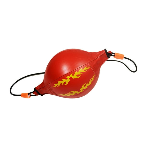 Saco de boxeo premium con pelota de reflejos y doble extremo, cuerda elástica Rojo