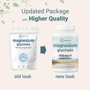 Magnesium Glycinate 500mg Per Serving, 240 Capsules | 100% Chelated, High Absorption | Healthy Muscle, Bones, Mood Support Supplement | Non-GMO