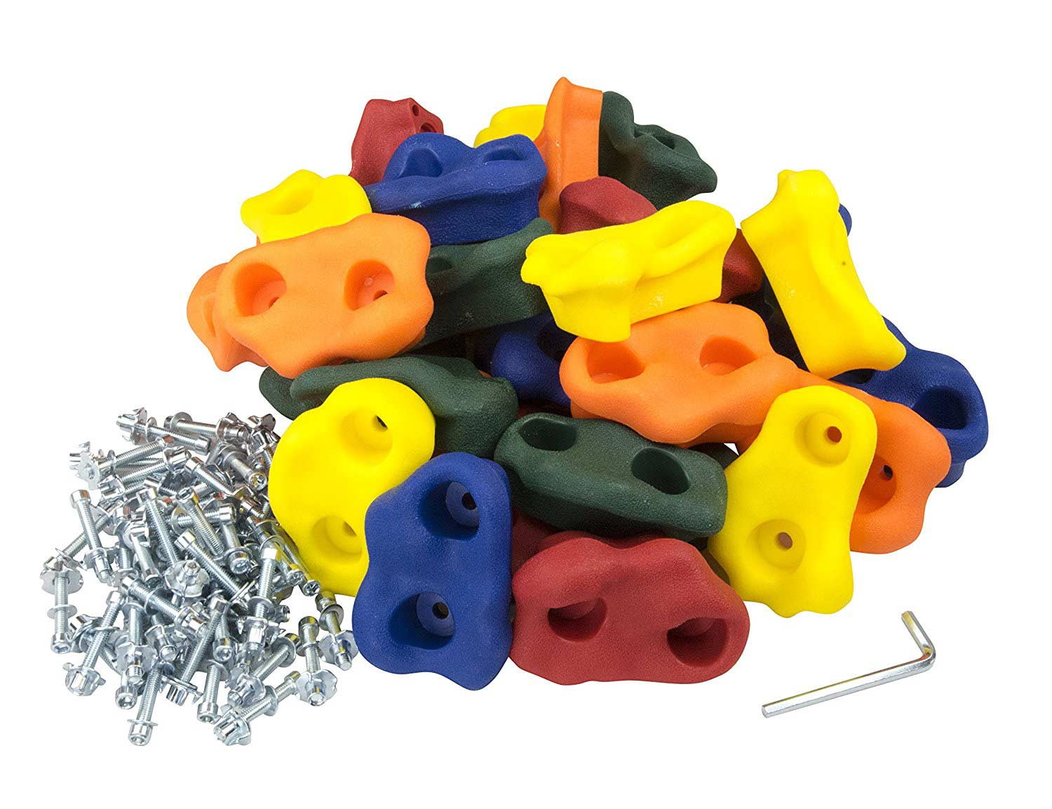 30 Large Kids Rock Climbing Holds with Mounting Hardware for 1