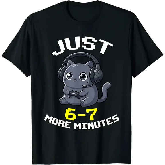 67 Meme Funny Gaming Cat 6 7 Six Seven 6-7 Gamer T-Shirt