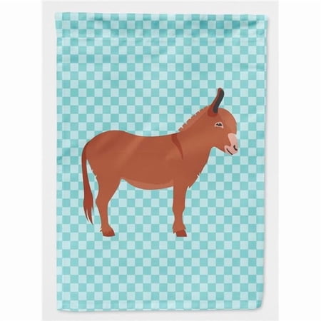 Irish Donkey Blue Check Garden Flag