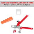 thumbnail image 2 of Efficient Ceramic Tile Installation Kit, Flatness Assurance With Reusable Wedges And Disposable Clips For Economical Tile Leveling (3–12 Mm), 2 of 5