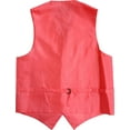 thumbnail image 3 of Men's Solid Color Adjustable Dress Vest & Neck Tie Set for Suit or Tuxedo (Coral, M), 3 of 3