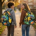 thumbnail image 2 of Jeiento Kids School Backpack Water-Resistant 17 Inch Multi-Pocket Large Capacity Bookbag for Elementary Boys Lightweight Adjustable Straps Bag for School Casual Daypack, Tractor Vehicle, 2 of 7