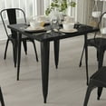 thumbnail image 3 of Merrick Lane 31.5" Square Metal Table for Indoor and Outdoor Use in Black, 3 of 8
