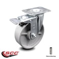 thumbnail image 2 of 5 Inch Semi Steel Wheel Swivel Top Plate Caster with Total Lock Brake SCC, 2 of 2