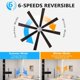 thumbnail image 3 of Luz de ventilador de techo led de 72" de nuez con 8 cuchillas de madera, control remoto, temperatura de color ajustable para sala de estar, dormitorio, 3 of 5