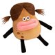 thumbnail image 1 of Stuffed Cartoon Potato Plush Toy Brown Hair Sausage-shaped Lip Cute Soft PP Cotton Filled Vegetable Plushie Kids Comfort Doll, 1 of 5