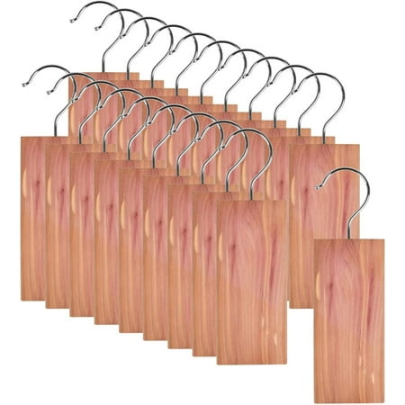 20 Pcs Cedar Blocks for Closet Storage, Aromatic Red Cedar Planks Chips for Closets and Drawers C edars Wood Hangers