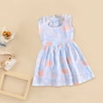 thumbnail image 4 of toraway Cute Robes pour Enfants 10-12 Été Mince Col Rond Sans Manches Cute Mode Imprimé Robe Princesse Filles 4-5 Ans, 4 of 4