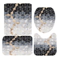 thumbnail image 2 of Aosijia 4 Pcs Marble Shower Curtain Sets Bathroom Sets with Shower Curtain and Rugs and Accessories Rug Toilet Lid Cover and Non-Slip U Shape Mat Waterproof Shower Curtain with 12 Hooks, 2 of 4