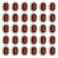 thumbnail image 1 of Uxcell 30Pcs Rhinestone Embellishments, Handcraft Crystal Rhinestone Button Charms Gold Base Gems Dark Red Rhinestones for Crafting, 1 of 6