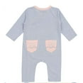 thumbnail image 2 of 7 For All Mankind Grenouillère à Manches Longues Col Rond pour Fille, Bleu Ashley 3-6 Mois, 2 of 2