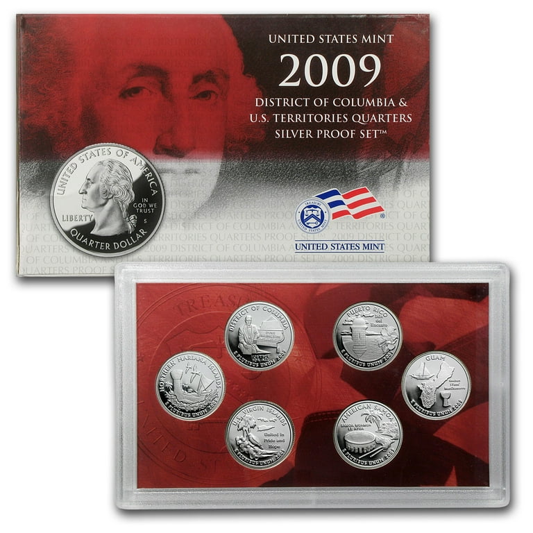 2009 D.C. and U.S. Territories Quarters Silver Proof Set