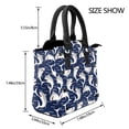 thumbnail image 2 of Lsque Angry Shark Pattern Leather Rivet Shoulder Bag – Elegant Genuine Leather & Microfiber PU Crossbody with Detachable Adjustable Strap, 2 of 5