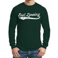 thumbnail image 5 of UGP Campus Apparel East Lansing Baseball Script - Hometown Pride, Pitcher Long Sleeve T Shirt - X-Large - Forest, 5 of 6