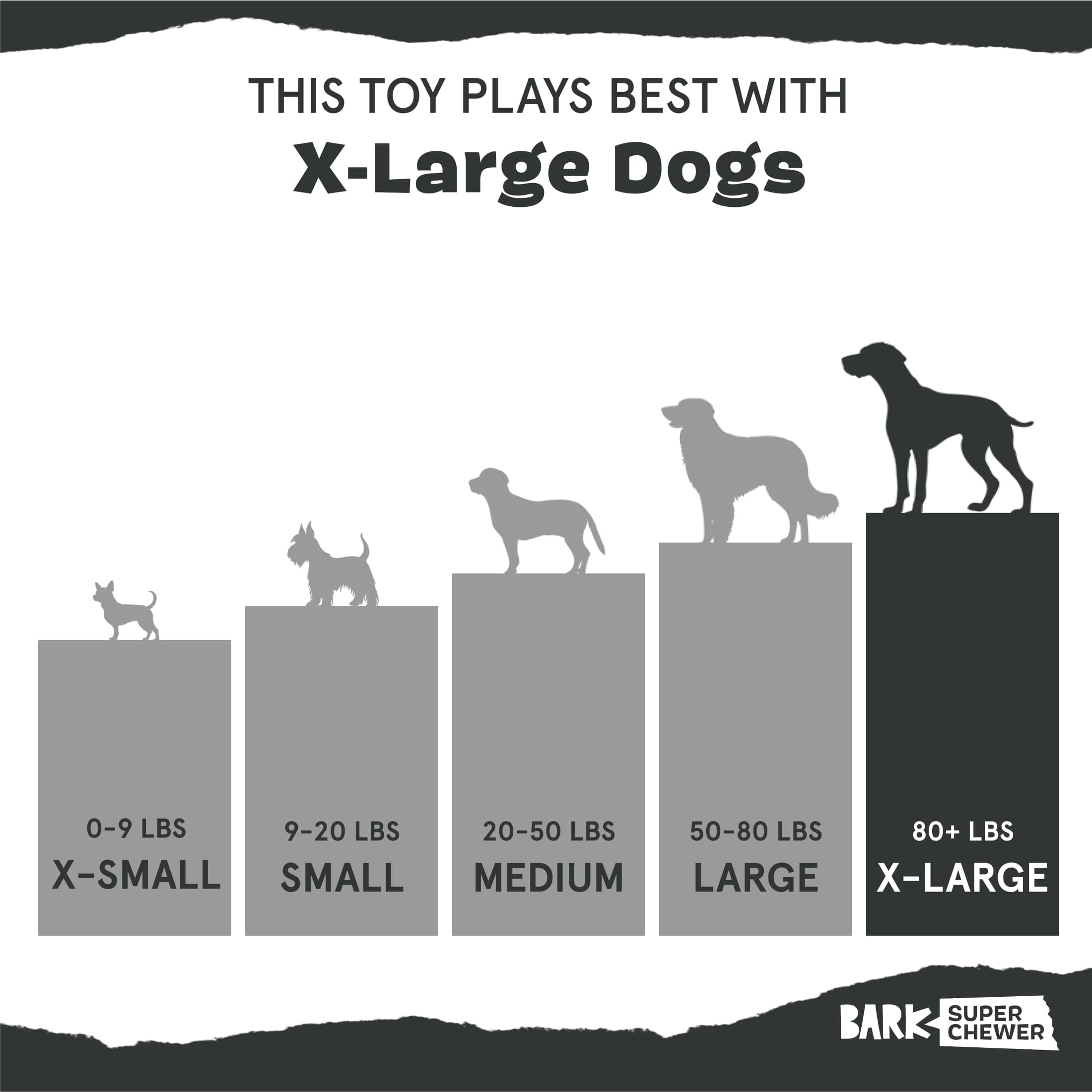 BARK Trixel Extra Large Super Chewer Nylon Dog Toy, Tough Chew