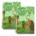 thumbnail image 2 of Green St. Patrick's Day Kitchen Towels Set of 2, Green Lucky Clovers Dog Absorbent Dish Towels for Kitchen, Microfiber Hand Towel, Quick Drying Tea Towel for Cleaning Decorative Dishcloths, 2 of 7